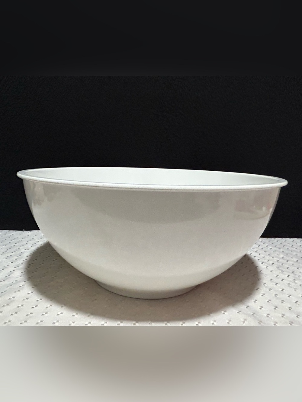 Poptisim! White Melamine Serving Bowl Large Serving Bowl 12 Inch Diameter